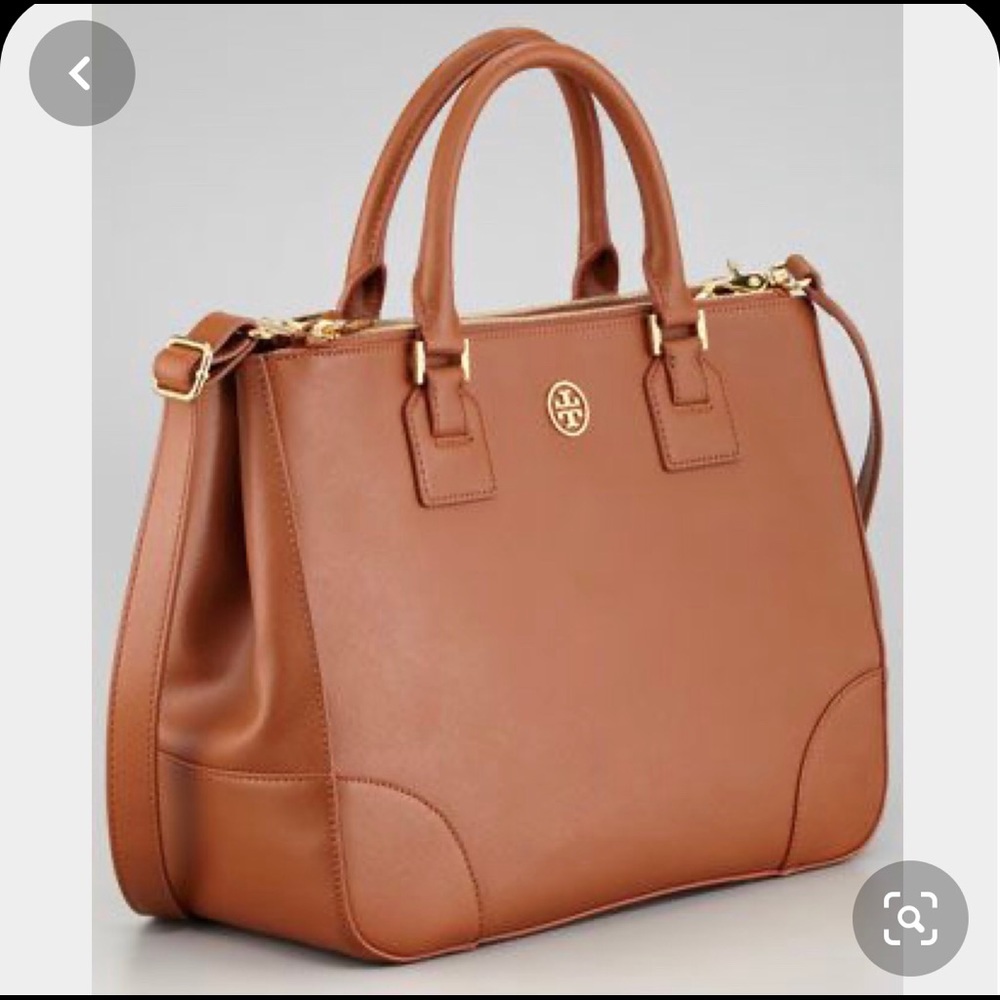 Tory Burch Robinson Tote Bag in Neutral Brown